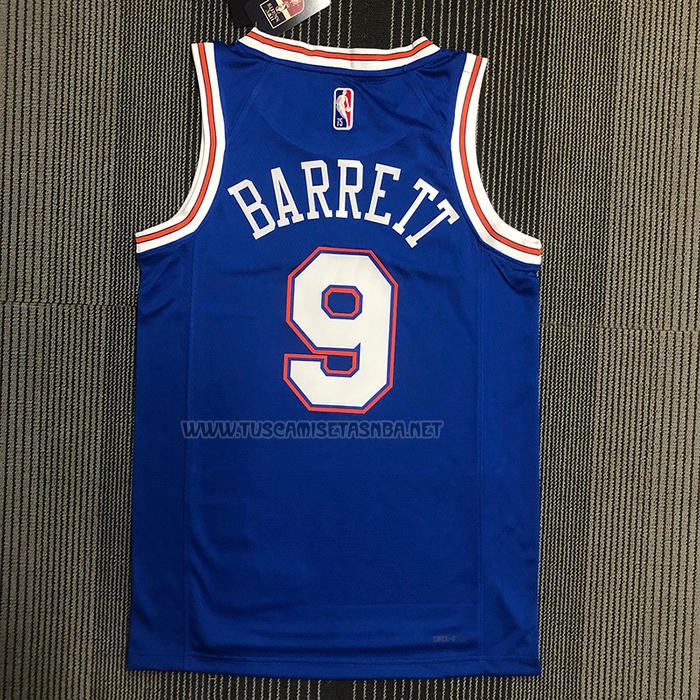 Camiseta RJ Barrett NO 9 New York Knicks Statement 2020-21 Azul